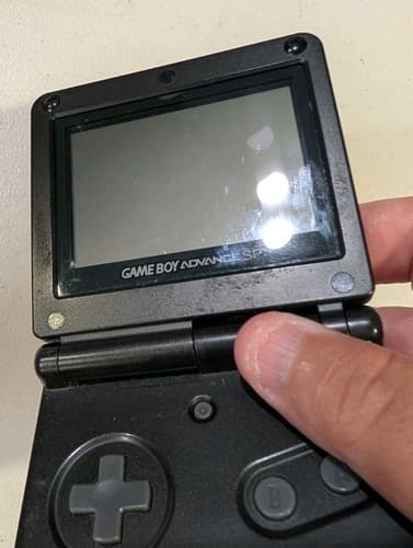 Nintendo Game Boy Advance SP Handheld Gaming System (AGS-001) Black w/ Stickers — photo 5