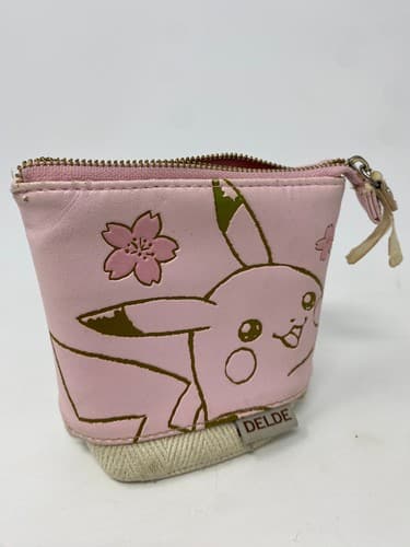 Pokemon Pikachu DELDE Slide Pen Pouch Pink Sakura Cherry Blossom Pencil Case