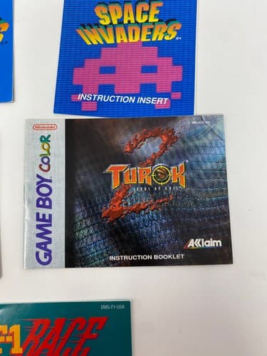 Lot of 5 GameBoy, Gameboy Color & Gameboy Advance Manuals F-1 Space Turok Spirit — photo 6