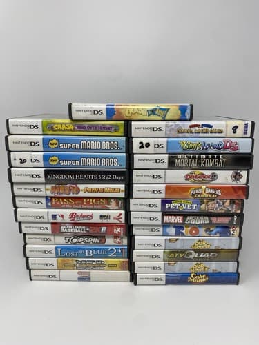 Nintendo DS Game Case Only Lot of 25 Mario Bros Mario Kart Mario vs Donkey More