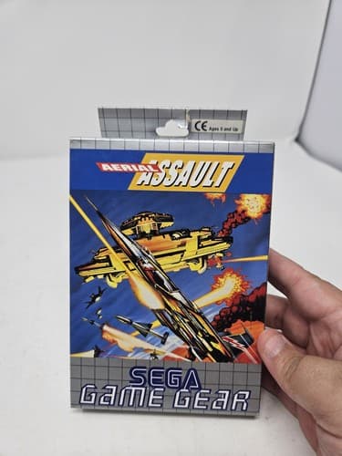 Aerial Assault (Sega Game Gear, 1992) w/ Box & Manual Complete Rare