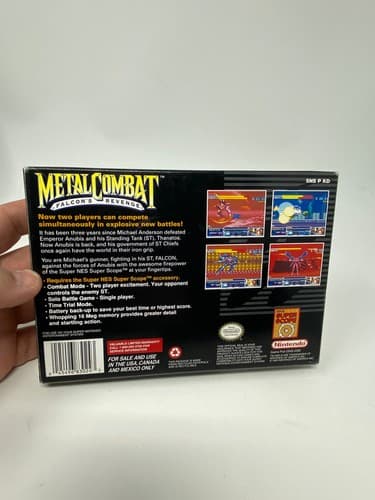 Metal Combat Falcon's Revenge Super Nintendo SNES CIB Manual Tested NM — photo 6