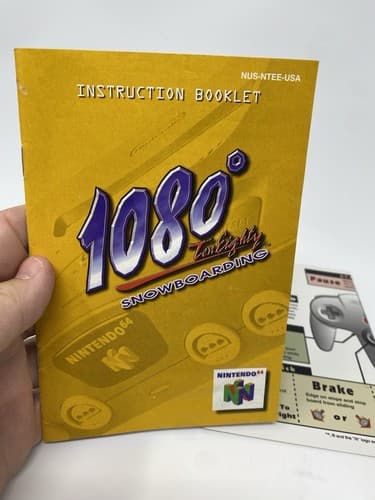 1080 Ten Eighty Snowboarding N64 Nintendo 64 Instruction Manual and Game Card — photo 2