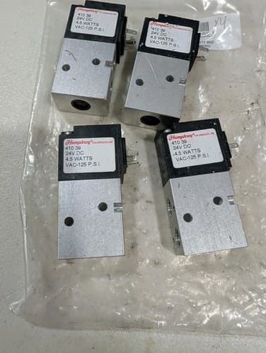 Lot Of 4 Humphrey 410 39 | 24V DC | 4.5 Watts | VAC-125 PSI | BRAND NEW — photo 4