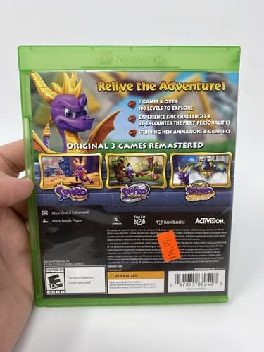 Spyro Reignited Remastered Trilogy (Microsoft Xbox One, 2018) Game & Case — photo 2