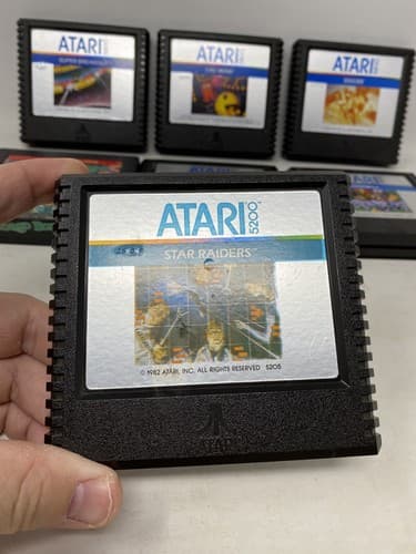 Atari 5200 Lot Of 7 Games PAC Man Breakout Congo Raiders Soccer Football Qix — photo 2