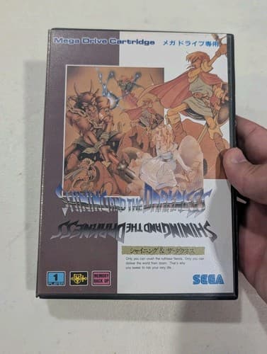 SHINING AND THE DARKNESS Japan Mega Drive MD with Case & Manual US Seller MD0101