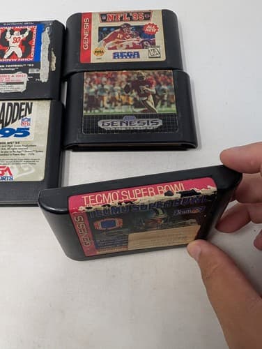 Lot Of 5 Sega Genesis Football Games - Tecmo, NFL — photo 3