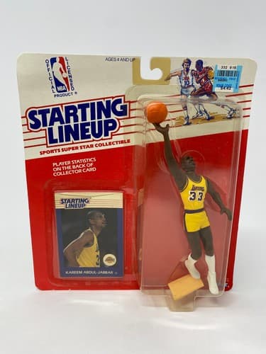 Starting Lineup Kareem Abdul-Jabbar NBA 1988 Action Figure & Card. Box 313