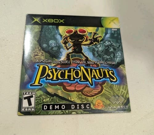 Psychonauts Demo Disc ORIGINAL Xbox not for resale Video Game PROMO SEALED NOS