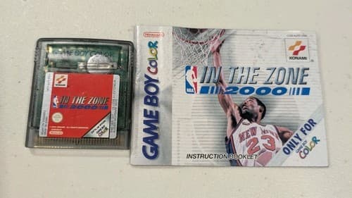 NBA In The Zone 2000 - Nintendo Game Boy Color GBC - Game Cart & Manual Tested