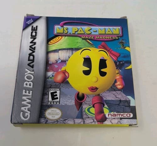 Ms Pac-Man Maze Madness (Nintendo Game Boy Advance, 2005) Complete CIB Tested 
