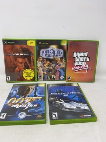 Lot of 5 Microsoft Xbox Games Dead Or Alive GTA 007 Spy Hunter Celebrity — photo 5