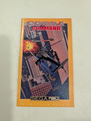 SEGA CD Cobra Command Instruction Manual ONLY No Fame