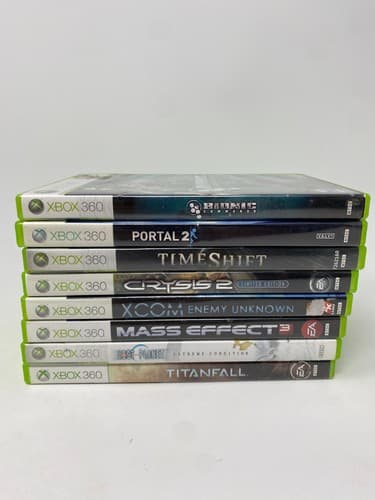 Lot of 8 XBOX 360 Bionic Portal Timeshift Crysis Xcom Mass Lost Planet Titan