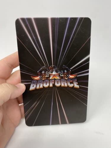 Broforce Special Reserve Steelbook Case (Nintendo Switch) NO GAME w/ Wood Plaque