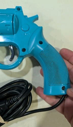 The Justifier Sega Genesis Sega CD Light Gun Lethal Enforcers Konami Blue Tested — photo 5