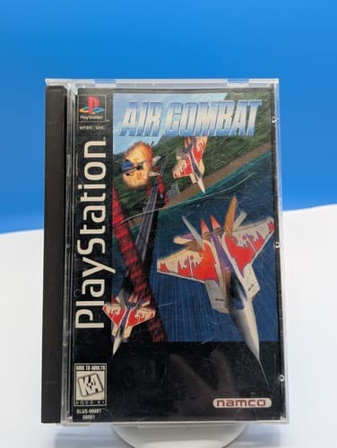 Air Combat (PlayStation 1 PS1) Long Box W/ Registration Card - Broken Case