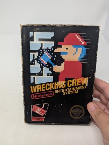 Wrecking Crew 1985 Nintendo 5-Screw NES Complete In Box (Rough Box Hangtab) 