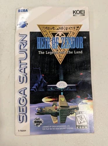 HEIR OF ZENDOR; THE LEGEND AND THE LAND Manual Only (SEGA SATURN) NTSC-U/C