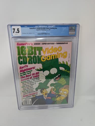 GamePro's 16 Bit Video Gaming Magazine January 1993 Bart's Nightmare CGC 7.5