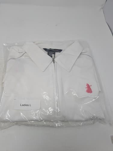 Nintendo Princess Peach Promo Polo Shirt White Pink North End Ladies Large