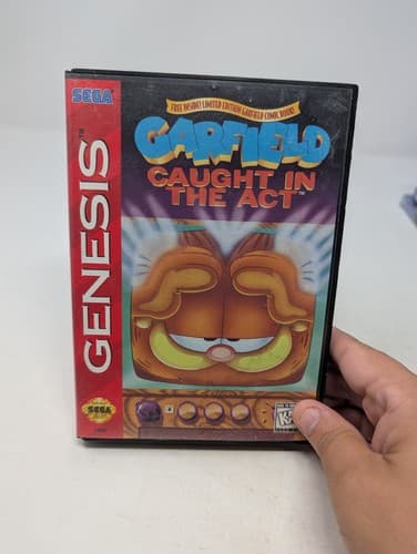 Garfield Caught in the Act (Sega Genesis) Game and Manual (Missing Comic Book)