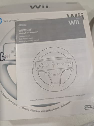 Wii Steering Wheel Nintendo Wii Video Game Controller Complete in Box — photo 8
