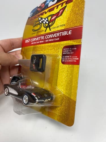 Racing Champions 50th Anniv 1957 Black Corvette Convertible with Ignition Key — photo 4