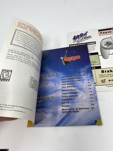 1080 Ten Eighty Snowboarding N64 Nintendo 64 Instruction Manual and Game Card — photo 9
