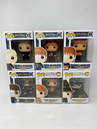 Funko Pop! Harry Potter Vinyl Figures Lot of 6 - Harry Potter Ron Weasley