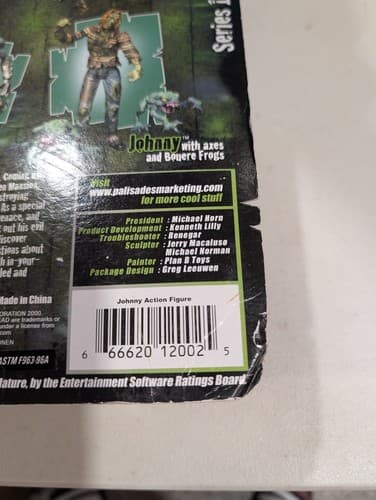 THE HOUSE OF THE DEAD ACTION FIGURES SERIES 1 JOHNNY WITH AXES AND... PALISADES — photo 3