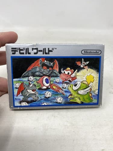 Devil World Boxed with Manual Nintendo Famicom Japan used Ships Fast US Seller