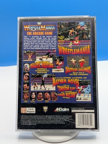 WrestleMania: The Arcade Game PS2 Longbox case broken w/ instructions Look — photo 2