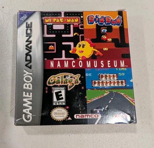 Namco Museum (Game Boy Advance GBA, 2001) Authentic Complete CIB Manual Reg Card