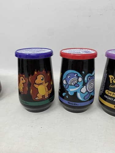 Vintage 1999 Welch's Nintendo Pokemon Unopened Jelly Jar Lot Complete Set of 9 — photo 3