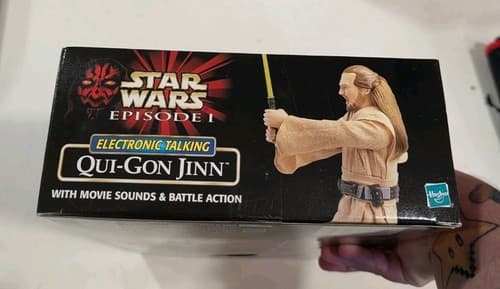 Hasbro Star Wars 1999 Episode 1 QUI-GON JIN Electronic Talking Action Figure NIB — photo 9