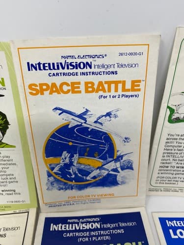 Lot of 7 Intellivision Mattel Activision Game / Console Manuals only — photo 5