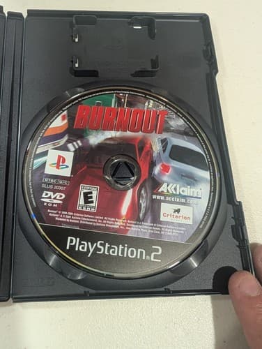 Burnout PS2 CIB ( Sony PlayStation 2, 2001) Complete with Manual & Reg Card — photo 4