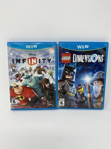 Nintendo Wii U 2 Game Lot LEGO Dimensions & Disney Infinity Ships Fast Authentic