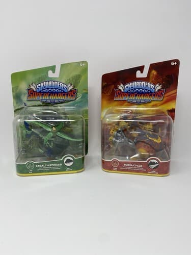 Skylanders Superchargers Stealth Stinger & Burn-Cycle Brand New Set Of 2