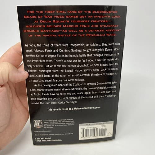 Karen Traviss Gears of War: Aspho Fields Trade Paperback Del Rey 2008 — photo 5
