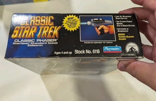 Star Trek Classic Phaser NIB Collector’s Edition Playmates Stock 6118 — photo 6