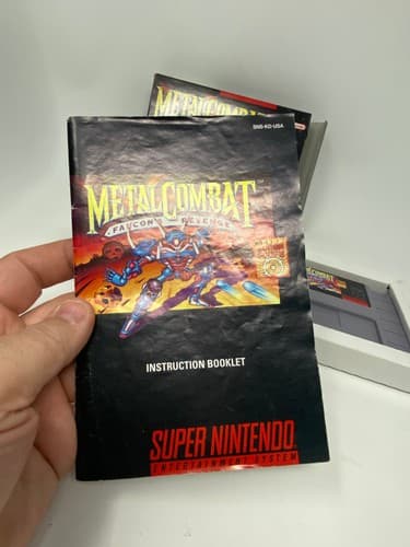 Metal Combat Falcon's Revenge Super Nintendo SNES CIB Manual Tested NM — photo 9