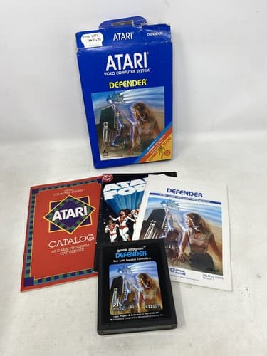 Vintage Atari Video Game Defender w/ Box Manual Inserts Comic & Cartridge CIB — photo 7