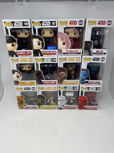 Funko Pop Star Wars Lot of 12 Boxed Figures Darth Vader Kylo Ren Exclusives