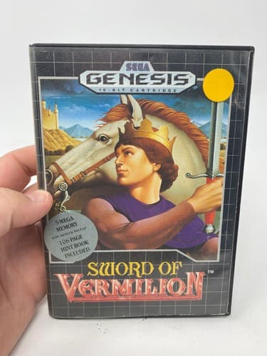 Sword of Vermilion (Sega Genesis, 1990) Complete w/ Manual Authentic Tested 