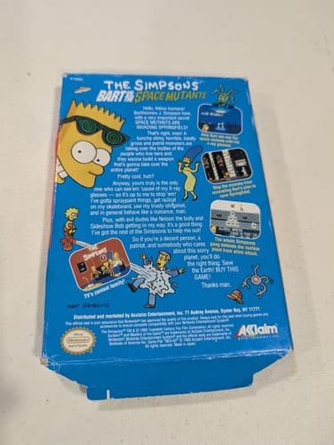 NES The Simpsons Bart Vs Space Mutants Boxed No Manual Nintendo Original 1991 — photo 5