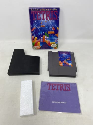 Tetris NES Nintendo Entertainment System CIB Game Box Manual & Case Ships Fast — photo 7