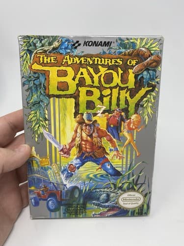 Nintendo NES The Adventures of Bayou Billy w/ Box, Foam Insert, Dust Sleeve